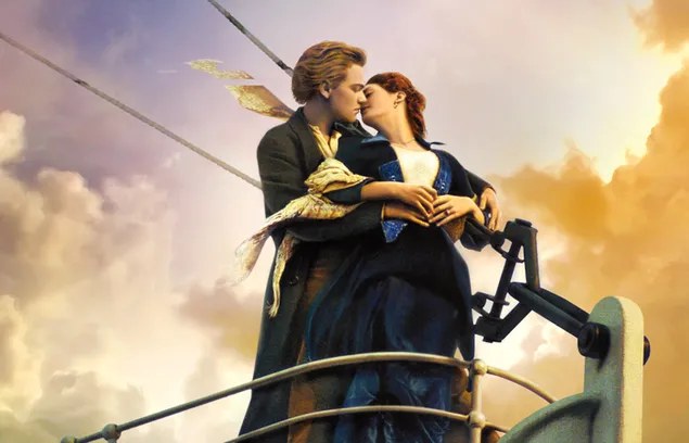 Jack en Rose worden verliefd in Titanic