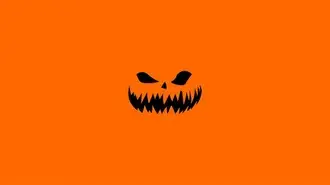 Jack-o-lantern 黑暗的眼睛和微笑 8K 壁纸
