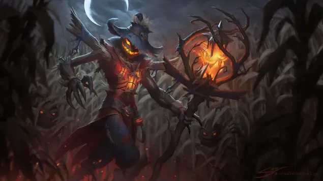 Jack-o-fanar Devil Look 4K sfond