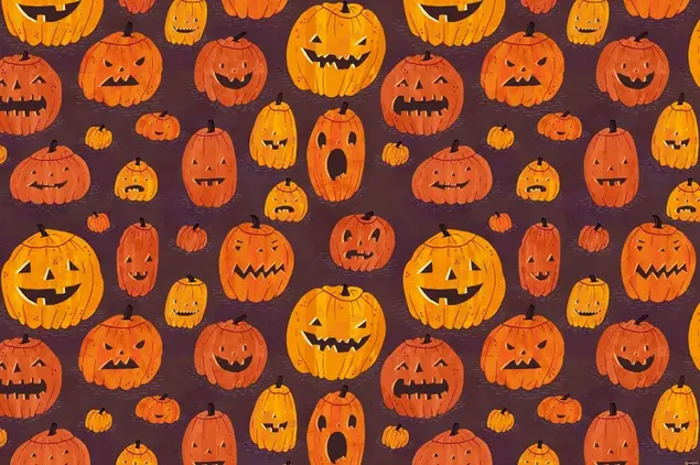 Jack-o-lantern Pumpkin Pattern Wall  download