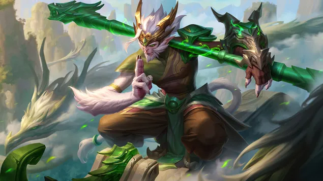 Jade Dragon 'Wukong' - League of Legends (LOL) 4K טפט