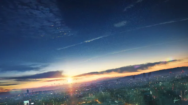 Vista del cielo de Japón HD fondo de pantalla