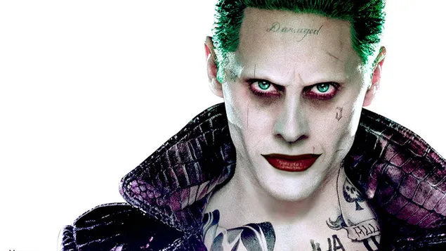 Джаред Лето в грима на Жокера 2K тапет