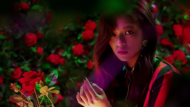 Jeongyeon في تصوير MV 'Fancy' من Twice [فرقة K-Pop] 4K خلفية