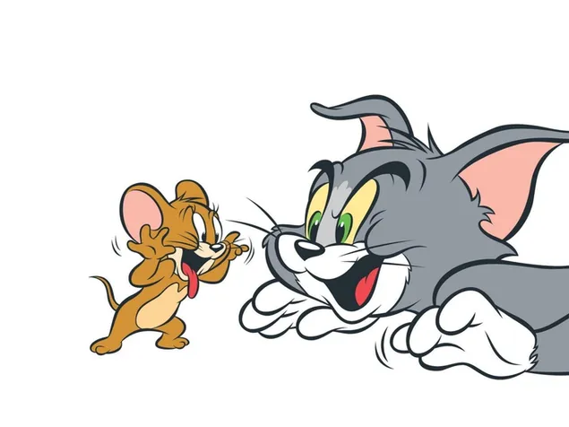 Jerry lacht Tom uit 2K achtergrond