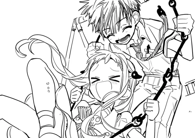 Taustakuva Jibaku Shounen Hanako-kun - Hanako-kun & Nene Yashiro 2K