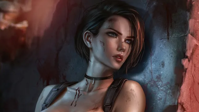 吉尔·瓦伦丁 [奇幻艺术]：生化危机 3 重制版 [电子游戏] 4K 壁纸