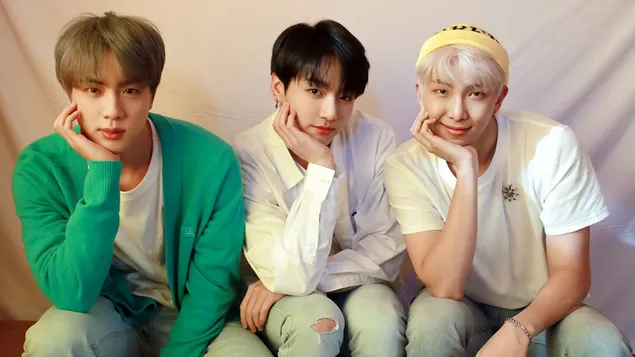 Jin & Jungkook with RM (Rap Monster) in 'Map of The Soul: Persona' Shoot from BTS (Bangtan Boys)