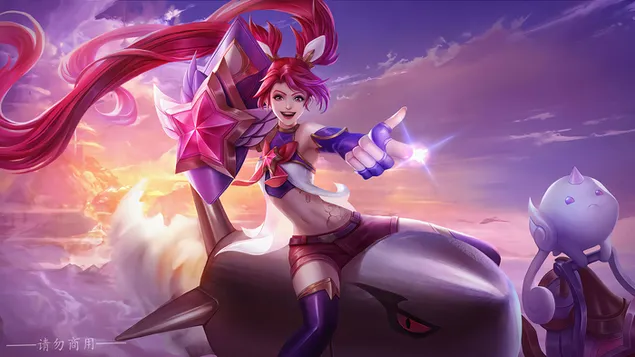 Jinx (Anime FA) - League of Legends (LOL) 4K bakgrund