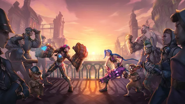 金克斯VS。六 | 英雄联盟 (LOL) 4K 壁纸