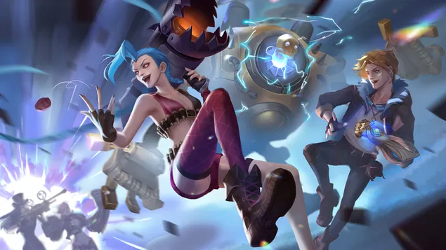 Jinx with Ezreal - 英雄联盟 (LOL) 4K 壁纸