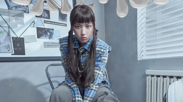 來自 NMIXX（Kpop 樂隊）的 Jiwoo | 像拍這支 MV 一樣愛我 4K 壁紙