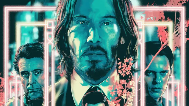 John Wick: 4. poglavlje Winston, John Wick i markiz Vincent Poster 4K pozadina