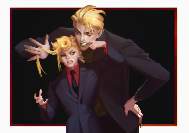 Jojo's Bizzare Adventure - Dio Brando & Giorno Giovanna 2K baggrundsbillede