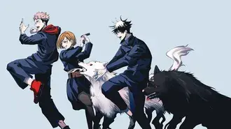 Jujutsu Kaisen - Yuji itadori, Nobara Kugisaki & Megumi Fushiguro 4K Hintergrundbild