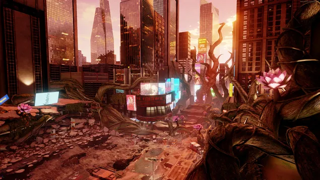 Jump Force, Ruin City 4K imagine de fundal