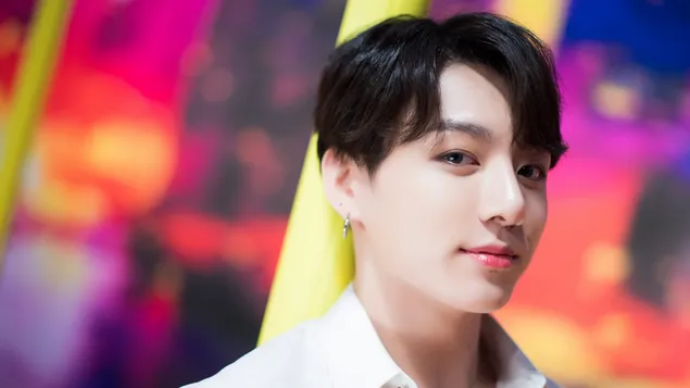 Jungkook a 'Boy With Luv' MV fotózásában a BTS-től (Bangtan Boys) 4K háttérkép