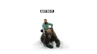 Tapeta Prostě to udělej - Muž a medvěd HD