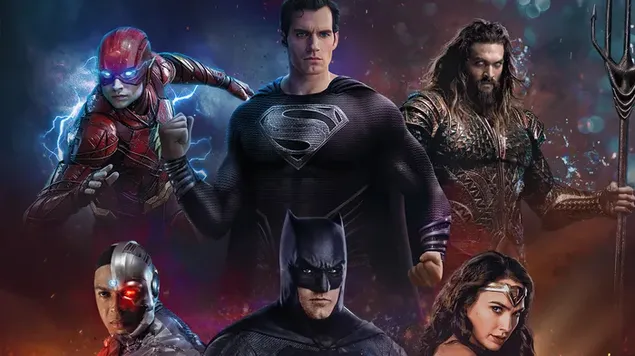Justice League Film Affiche 4K Tapeten