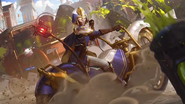 Justice Rider (Legende Runeterre) - League of Legends (LOL) 4K pozadina