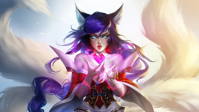 K/DA 'Ahri' (Fantasy Art) : 英雄聯盟 (LOL) 4K 壁紙
