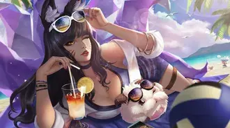 뽀로와 함께하는 K/DA 아리 - 리그 오브 레전드 (LOL) 4K 배경화면