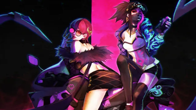 Taustakuva K/DA 'Akali with Evelynn' (Anime FA) – League of Legends [LOL] 4K