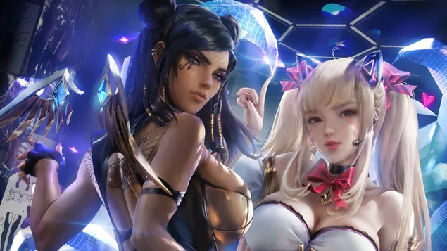 K/DA 'Pharah Ahri' with 'D.Va' (Crossover LOL X Overwatch) - League of Legends (LOL)