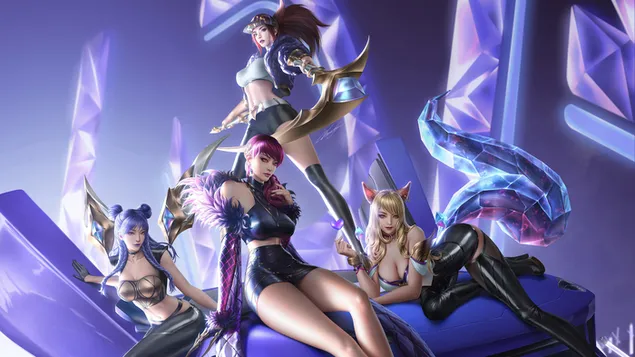 K/DA Popstar Girls : League of Legends [LOL] 4K wallpaper