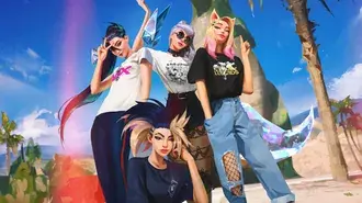 K/DA 팝스타 (All Out) - 리그 오브 레전드 [LOL] 4K 배경화면