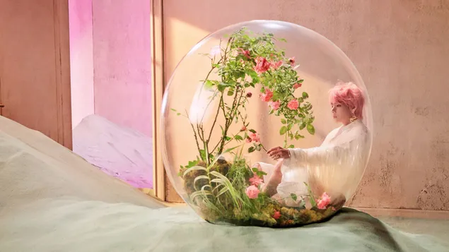 K-pop grupė „BTS“ Kim Tae-hyung (V) filme „Mylėk save: atsakymas“ 4K ekrano užsklanda