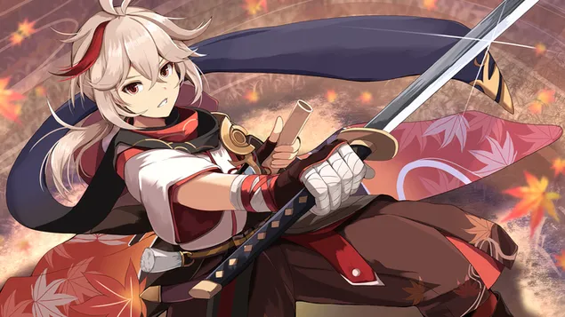 Kaedehara 'Kazuha' (ตัวละคร Anemo) | Genshin Impact [วิดีโอเกมอะนิเมะ] 4K วอลเปเปอร์