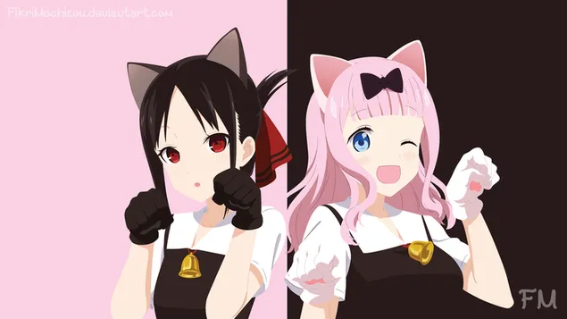 Kaguya-sama: Love is War - Kaguya Shinomiya y Chika Fujiwara como chicas gato