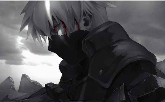 Kakashi's blood flowing from his head