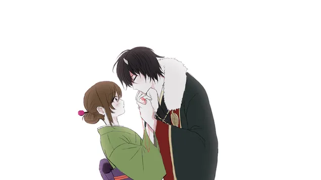 Kakuriyo No Yadomeshi — Aoi Tsubaki un Odanna HD fona tapete