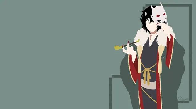 Kakuriyo No Yadomeshi — Odanna (minimālists) 2K fona tapete