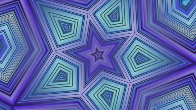 Kaleidoskop-blauer Stern HD Hintergrundbild