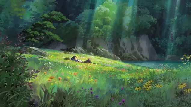 Karigurashi no Arrietty - Sho in the garden 