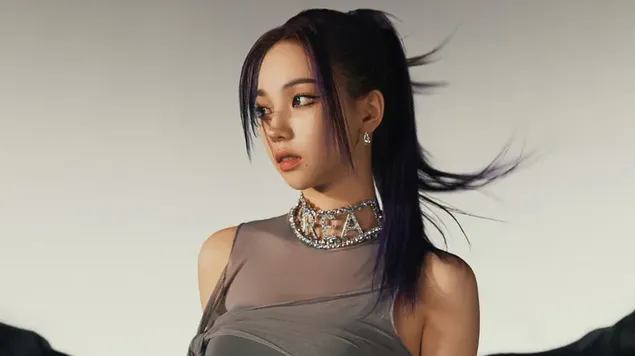 来自 Aespa 的“Karina” - “Girls”专辑拍摄 4K 壁纸