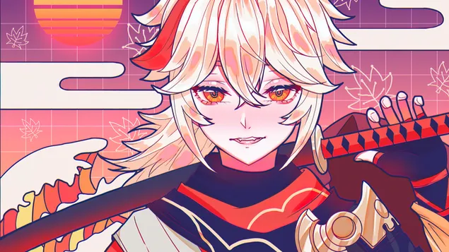 Шпалери Katana 'Kazuha' - Genshin Impact (аніме-відеогра) 4K