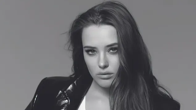 Katherine Langford | Pelakon Australia (Monokrom BG) 2K kertas dinding