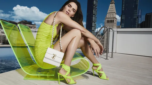 kendall jenner | jimmy choo kevaan mainoskampanjan kuvaus lataa