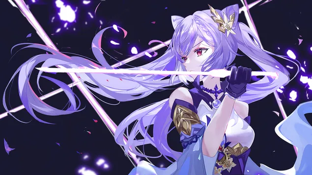 Keqing (Electro Character) - Genshin Impact (Anime Video Game) 4K 壁紙