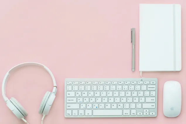 teclado auriculares ratón 4K fondo de pantalla
