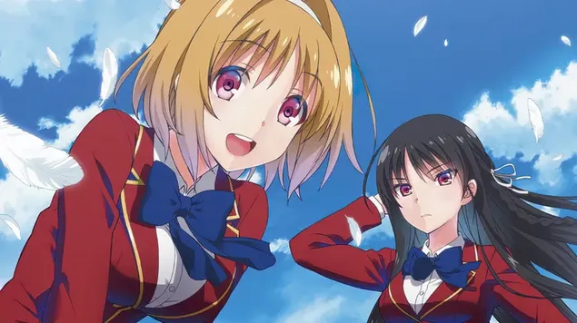 Kikyou Kushida and Suzune Horikita from Classroom of the Elite (anime) season 2 4K wallpaper