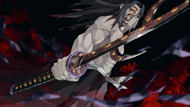 Kimetsu no yaiba - Demon Kokushibo with his sword