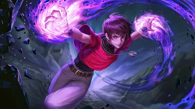 Páipéar balla Rí na trodaithe (KoF) 'Dyrroth' Orochi Chris - Finscéalta Soghluaiste (ML)4K