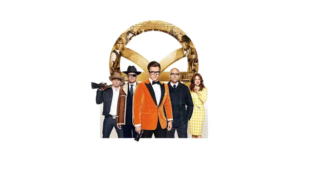 Hình nền Kingsman: Vòng tròn vàng 4K