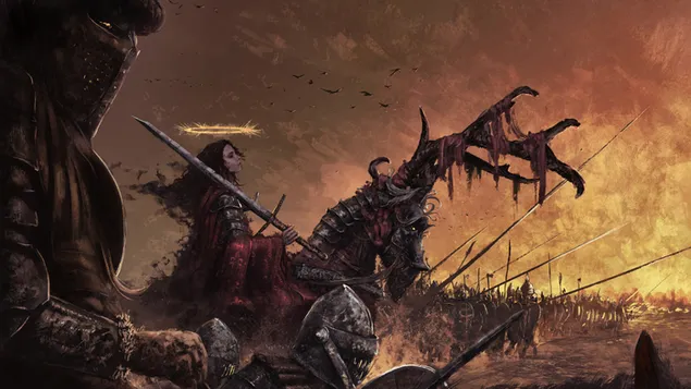 Knight Army Fantasie 4K muurpapier