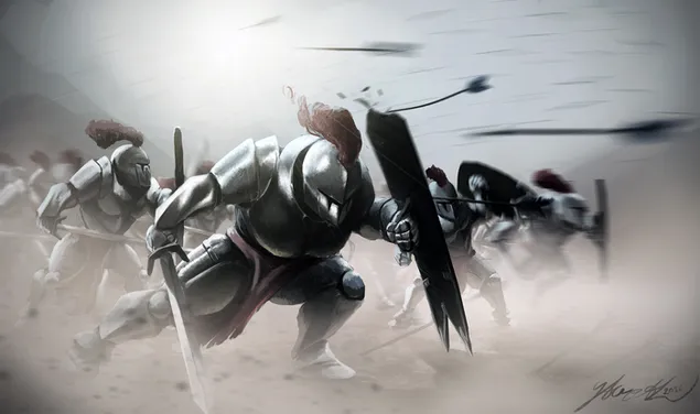 Рыцарская битва 2K обои